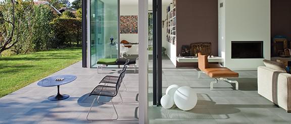 Indoors and out brought together by one elegant, refined surface