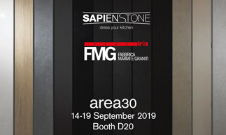 SAPIENSTONE AND FMG FABBRICA MARMI E GRANITI TOGETHER AT AREA 30