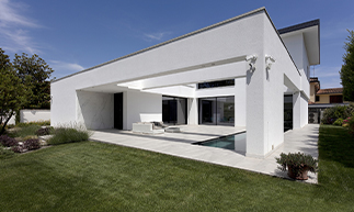 MAXFINE PANELS USED AS INDOOR COVERINGS FOR VILLA FZ IN LIDO DEGLI ESTENSI 