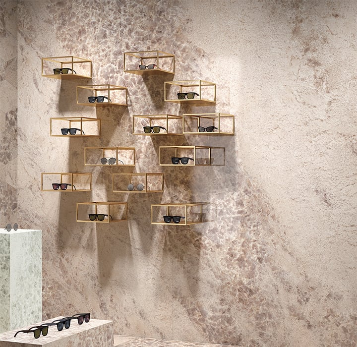 Gem Rose Select, marble/granite effect porcelain slabs