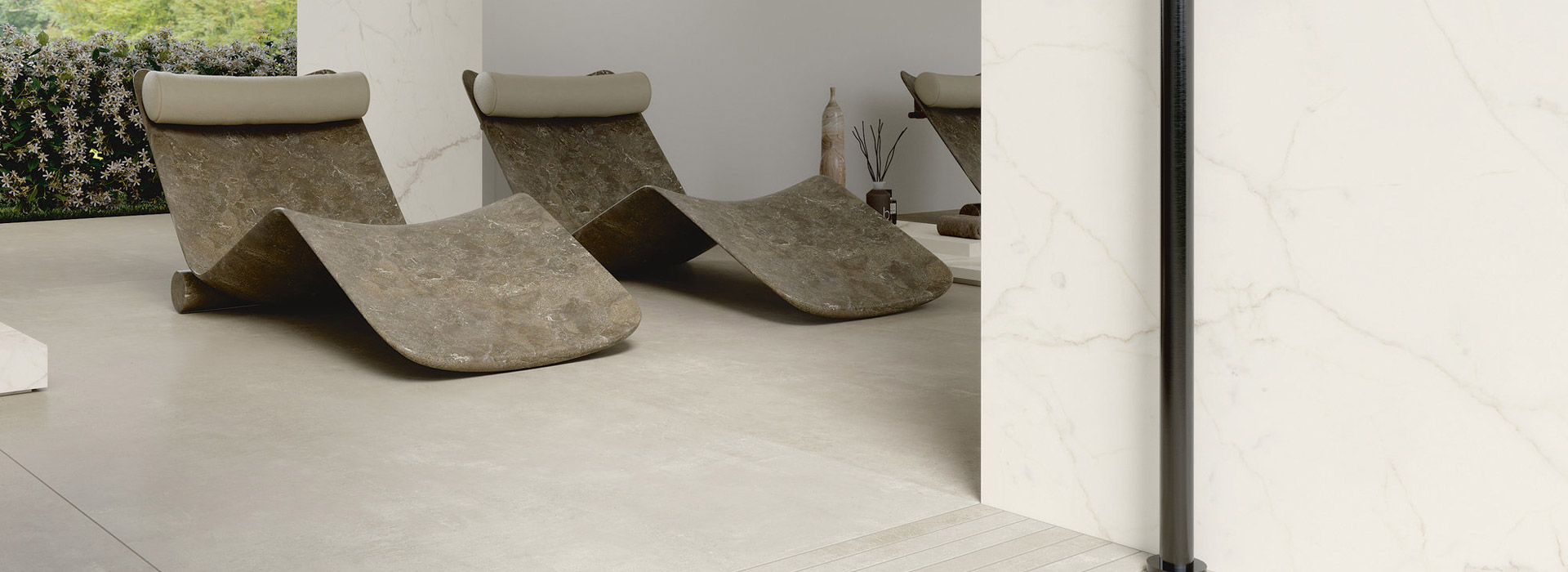 Urban Ivory Active Urban Active, concrete effect porcelain slabs